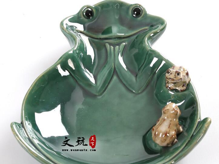 创意陶瓷工艺果盘 青蛙糖果盘水果盘 个性礼品-3