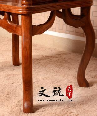 非洲黄花梨木鹿角椅三件套 仿古中式红木实木椅子-7