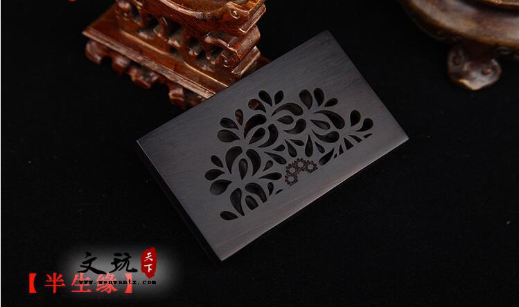 中国风古典办公实用木质名片夹 中式红木商务办公礼品 可定制图案-6
