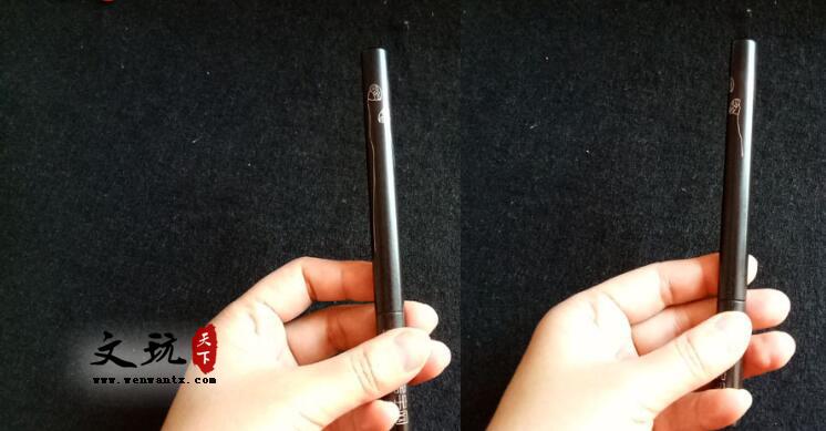 中国风古典木质中性笔 黑檀镶嵌银丝红木笔 实用办公创意礼品定制-2