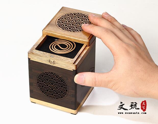 中国风红木浪花音响 蓝牙传输低音无线 台式便携可随身带木质音箱-5