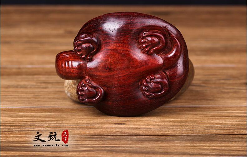 印度小叶紫檀乌龟摆件 木雕工艺品-2