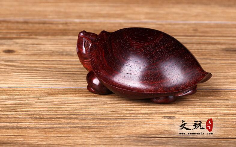 印度小叶紫檀乌龟摆件 木雕工艺品-5