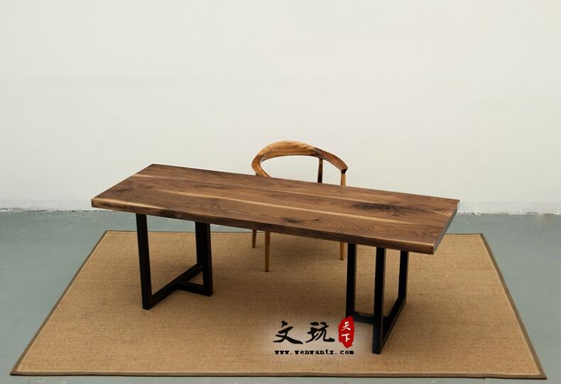 北美花梨老板桌 胡桃木实木大板家具-1