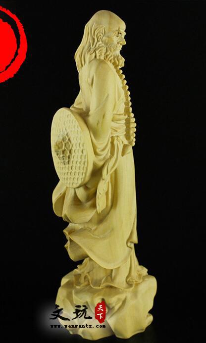黄杨木立体达摩雕刻摆件-7