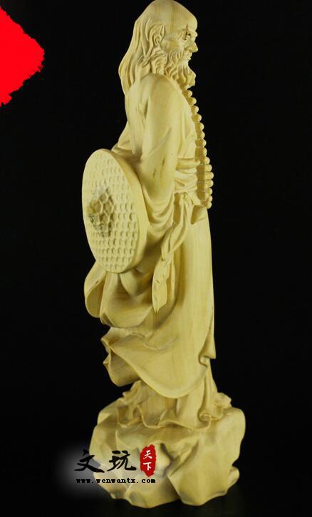 黄杨木立体达摩雕刻摆件-4