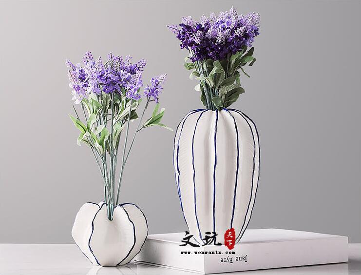 简约现代陶瓷花瓶创意家居装饰品室内插花客厅电视柜摆件干花花瓶-1