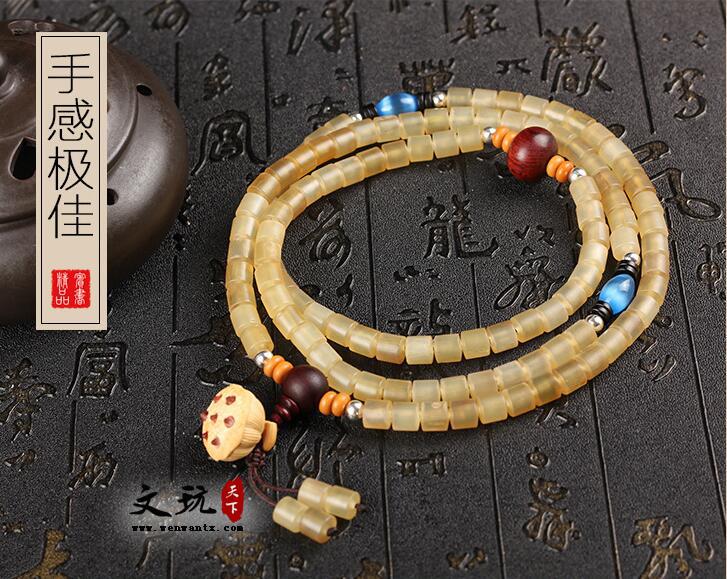 藏式民族风羊角7*7mm桶珠饰品保真108颗佛珠手链手串-4