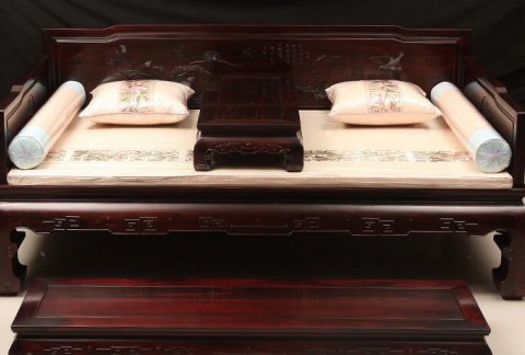红木家具印尼黑酸枝红木罗汉床客厅中式睡榻