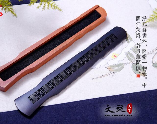 紫光檀伏儀式琴式香具加香简 养生文化用品 中国风红木质香道礼品-8