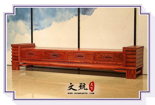 新中式红木家具刺猬紫檀电视柜客厅地柜储物-1