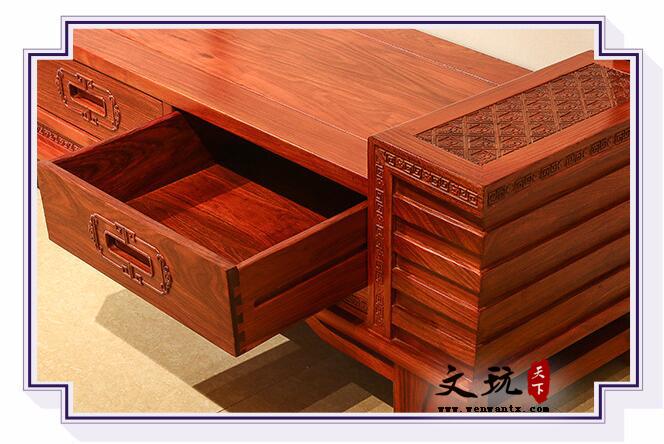 新中式红木家具刺猬紫檀电视柜客厅地柜储物-6