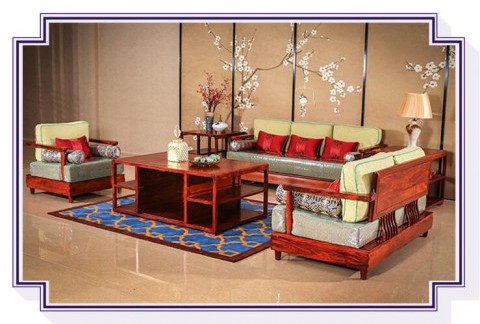 新中式红木家具刺猬紫檀客厅小户型红木沙发组合