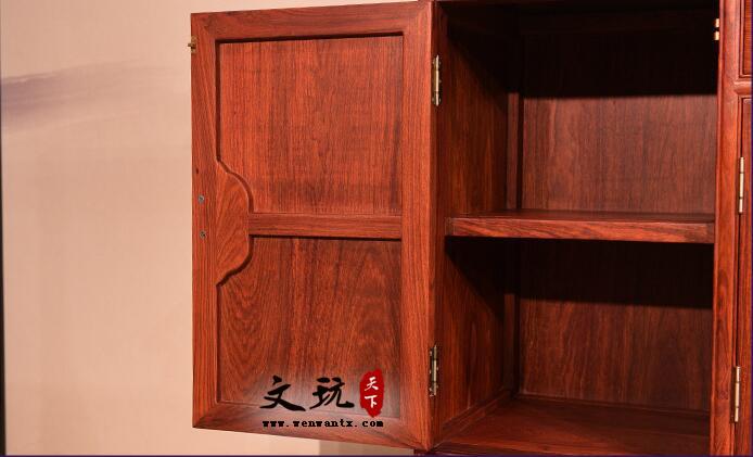 红木餐边柜刺猬紫檀储物柜中式仿古茶水柜红木家具-8