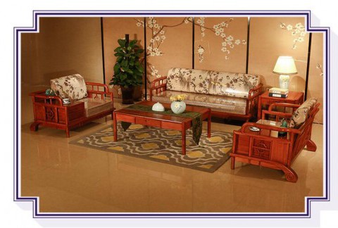 红木沙发 刺猬紫檀实木家具富丽沙发5件套