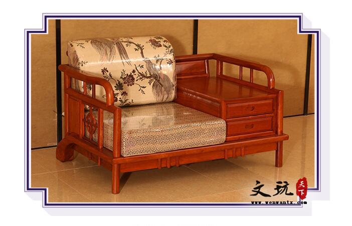 红木沙发 刺猬紫檀实木家具富丽沙发5件套-6