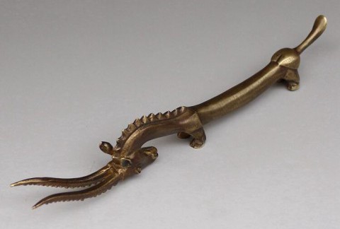 古玩杂项收藏文房用品实用铜笔架