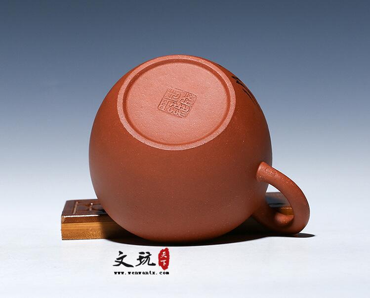 宜兴原矿正品名家全手工紫砂壶降坡泥荷趣巨轮茶壶-6