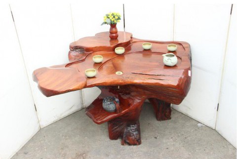 花梨木根雕茶台 原木客厅茶桌 古典中式实木功夫茶海