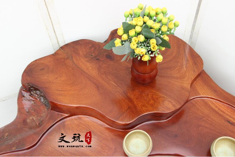 花梨木根雕茶台 原木客厅茶桌 古典中式实木功夫茶海-2