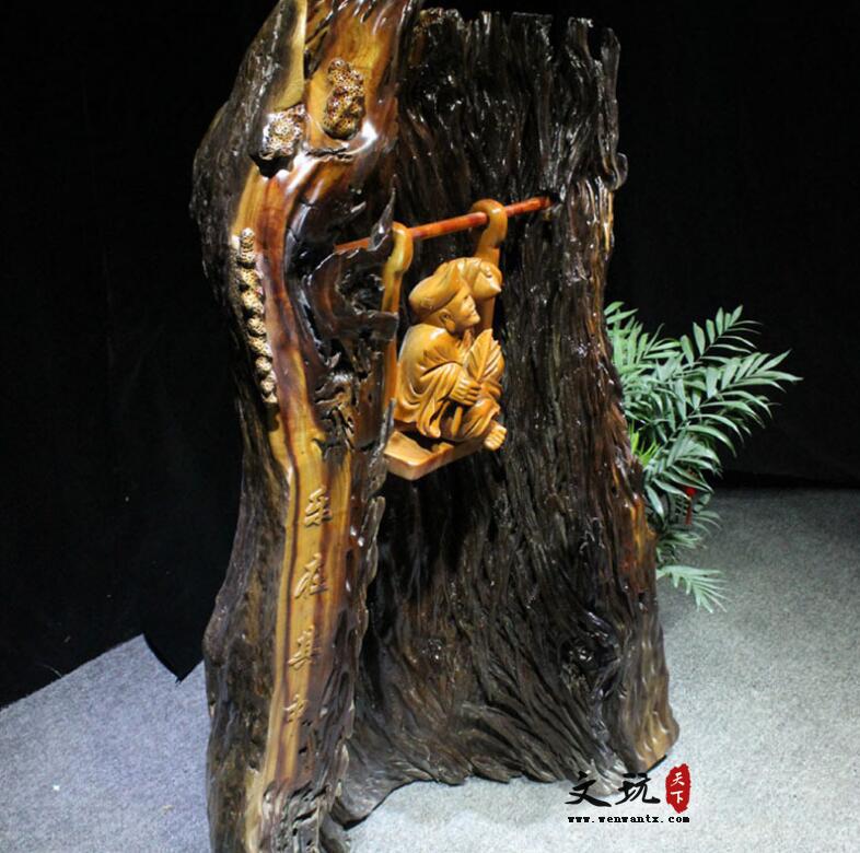 木质工艺品手工木雕佛像香樟木《济公》-2
