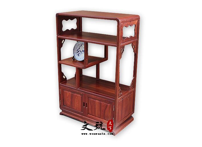 小叶红檀榫卯结构豪华茶水柜中式实木储物柜家具-1
