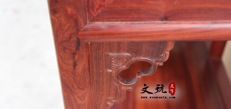 小叶红檀榫卯结构豪华茶水柜中式实木储物柜家具-6