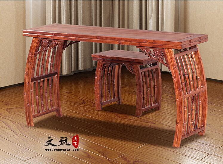 中式仿古红木家具 非洲黄花梨学生写字台 古琴桌 古筝台-1