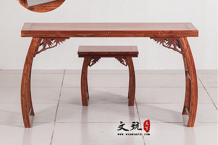 中式仿古红木家具 非洲黄花梨学生写字台 古琴桌 古筝台-4