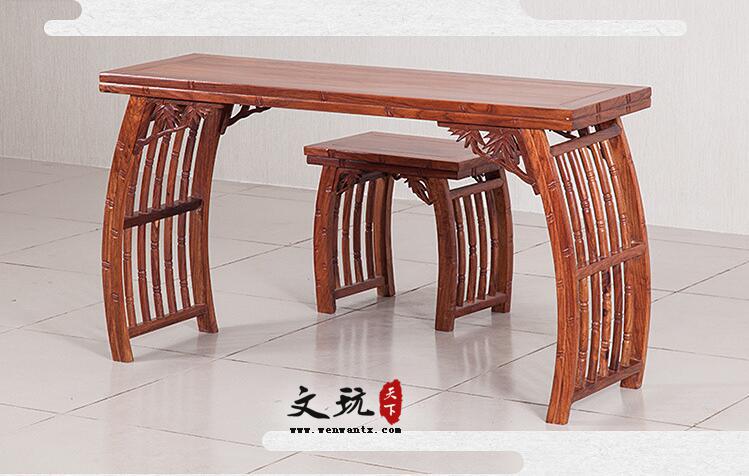 中式仿古红木家具 非洲黄花梨学生写字台 古琴桌 古筝台-2
