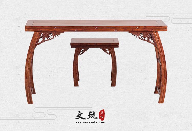 中式仿古红木家具 非洲黄花梨学生写字台 古琴桌 古筝台-3