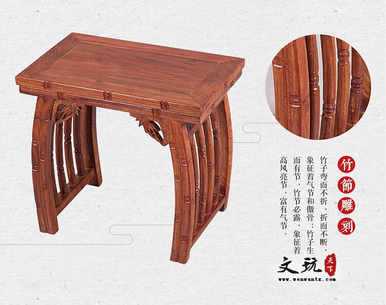 中式仿古红木家具 非洲黄花梨学生写字台 古琴桌 古筝台-7