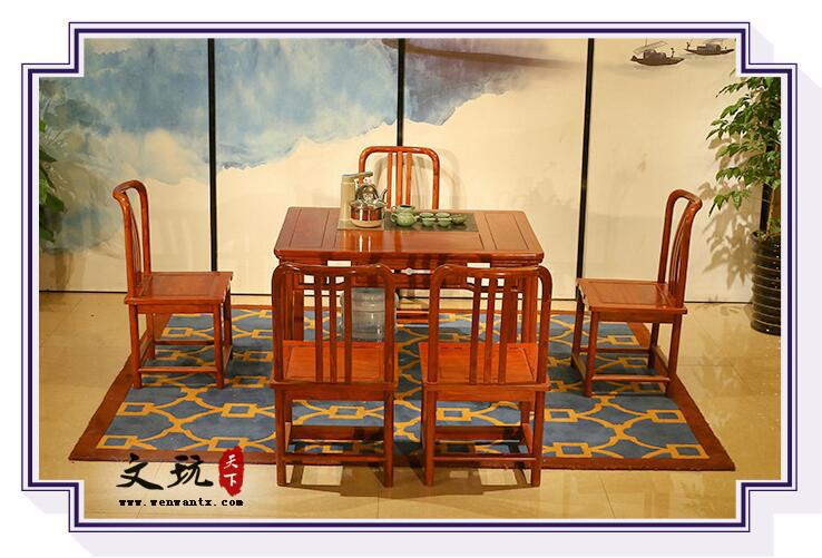 新中式茶桌刺猬紫檀花梨木四方小茶桌阳台小户型泡茶桌-1
