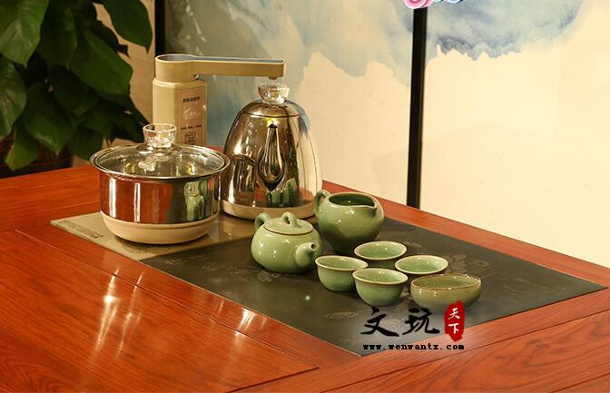 新中式茶桌刺猬紫檀花梨木四方小茶桌阳台小户型泡茶桌-7