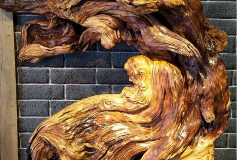 木质工艺品手工木雕实木雕刻崖柏根雕《达摩》