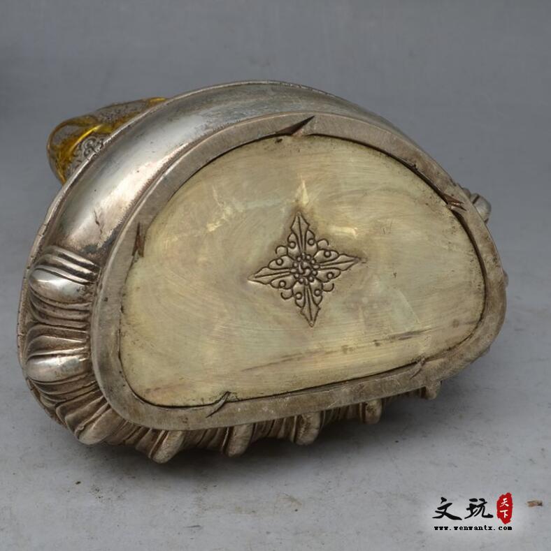 铜器收藏纯铜摆件白铜镀银黄铜 如来佛佛祖-6