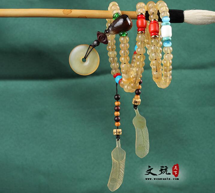 正宗天然西藏羊角佛珠手链108颗 DIY原创设计羊角手串毛衣链-1