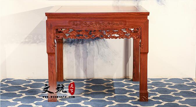 红木家具刺猬紫檀红木中堂条案中式供台八仙桌-7
