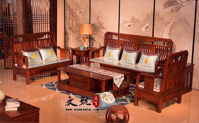 红木沙发新中式客厅沙发刺猬紫檀红木家具-2