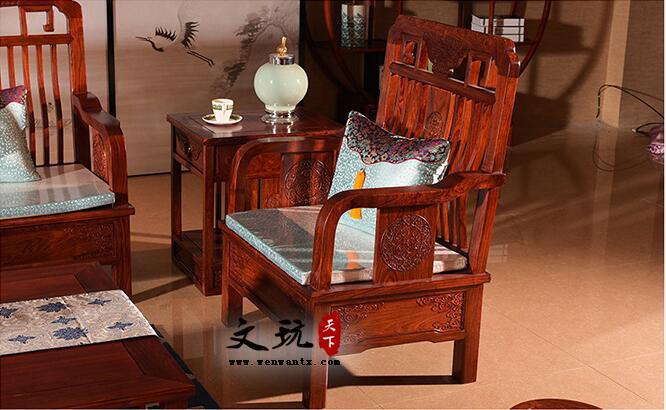 红木沙发新中式客厅沙发刺猬紫檀红木家具-4