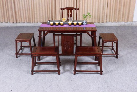 新中式茶桌功夫茶桌椅组合澳洲酸枝木仿古茶桌 休闲简约组合茶桌