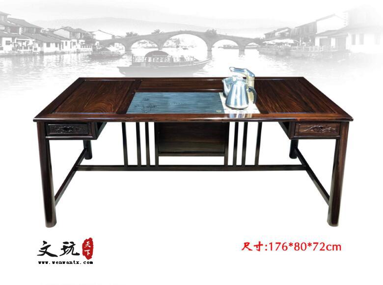 全实木茶桌椅组合简约中式古典家具茶台东非酸枝材质-6