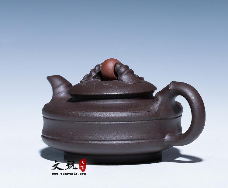 宜兴原矿正品名家全手工紫砂茶壶紫泥时来运转小号茶具-4