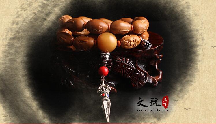 江苏名家雕刻十八罗汉多圈长串佛珠手串男士盘玩念珠-1