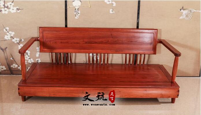 新中式红木家具刺猬紫檀客厅小户型红木沙发组合-5