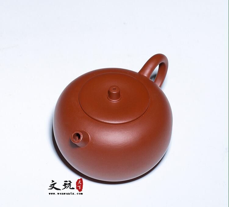 宜兴紫砂壶原矿正品全手工大红袍小苹果茶壶-2