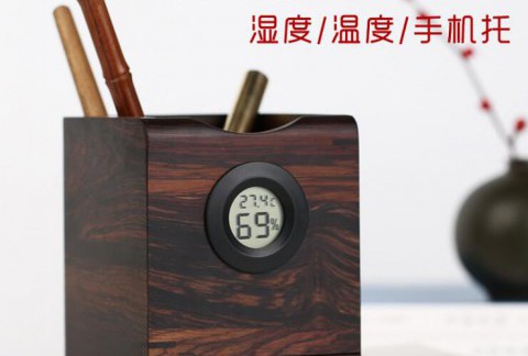 红木笔筒创意毕业礼品定制 中国风实木笔筒