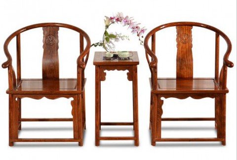 红木家具中式套椅三件套组合刺猬紫檀明式圈椅太师椅