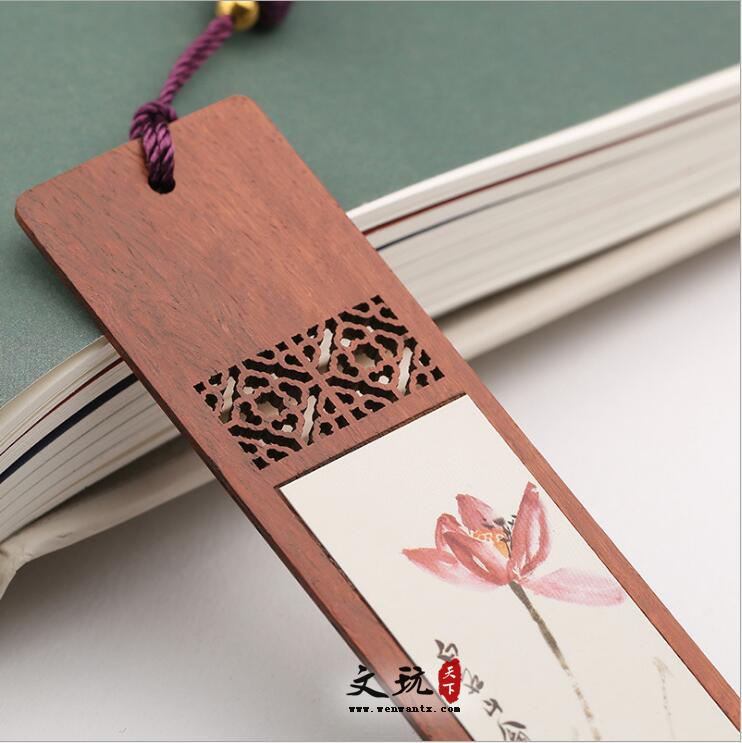 红木书签套装彩绘南张北齐精美礼物中国风复古典古风书签-3