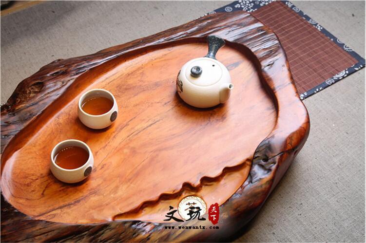 红豆杉根雕茶盘工艺简洁实木茶几根雕打磨精美艺术工艺品实用茶道-2